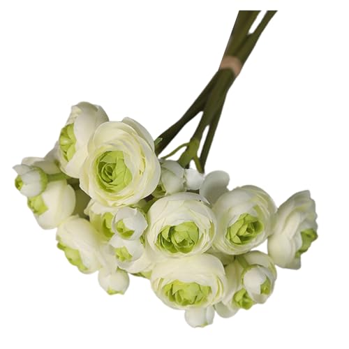Wilitto Künstliches Blumen-Set, realistische künstliche Blumen, Kamelie mit Stiel, bunte Rosen, Hochzeit, Zuhause, Büro, Tischdekoration, Kunstblumenstrauß, Hellgrün, 6 Stück Wilitto Künstliches Blumen-Set, realistische künstliche Blumen, Kamelie mit Stiel, bunte Rosen, Hochzeit, Zuhause, Büro, Tischdekoration, Kunstblumenstrauß, Hellgrün, 6 Stück von Wilitto