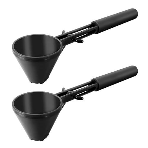 Wilitto Proteinpulver-Trichterschaufel, langer Griff, Kaffeeschaufel und Trichter für Wasserflaschen, wiederverwendbarer Kaffee-Messlöffel mit Kaffeesatz, Handpulverübertragungswerkzeug, 2 Stück von Wilitto