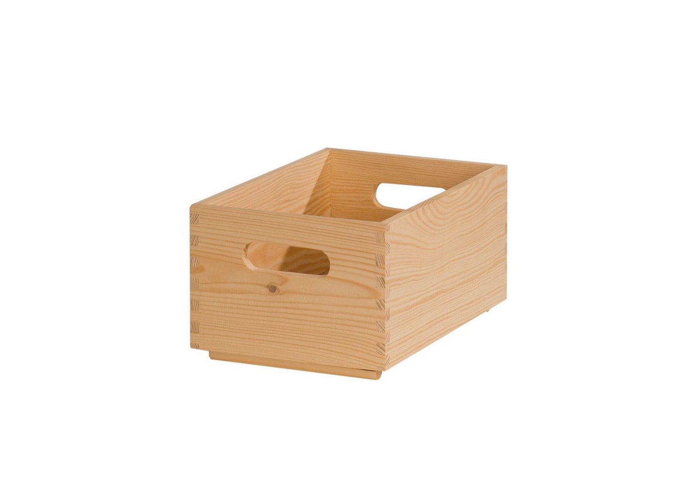 Wilk Aufbewahrungsbox (Inkl. untere Leiste zum Stapeln, 60 x 40 x 13,5 cm), Kiefer massiv naturbelassen von Wilk