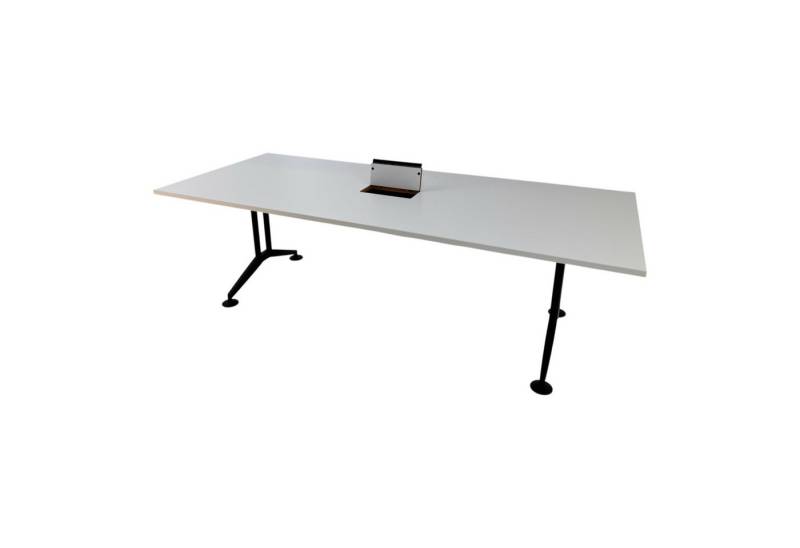 Wilkhahn Schreibtisch Tisch Logon 620/00 Rechteck Platte 24 Unidekor 20 Weiß von Wilkhahn