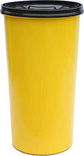 Will-Jeder Mülleimer 60l mit geruchsdichtem Deckel (Anthrazit), Gelber Sack Ständer, Made in Germany, Müllsackständer ermöglicht rissfreie Säcke von Will-Jeder