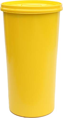 Will-Jeder Mülleimer 60l mit geruchsdichtem Deckel (Gelb), Gelber Sack Ständer, Made in Germany, Müllsackständer ermöglicht rissfreie Säcke von Will-Jeder