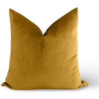 Gold Samt Kissenbezug - Waschbarer Moderner Sofa Akzent Designer Bett Überwurf Dekoratives Home Kissen Weicher Velour von WillaSkyeHome