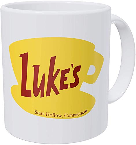 Willcallyou Luke's Diner Gilmore Girls Kaffeetasse, 325 ml, Weiß von Willcallyou