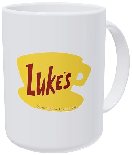 Willcallyou Luke's Diner Gilmore Kaffeetasse für Mädchen, doppelseitig, bedruckt, 425 ml, Weiß von Willcallyou