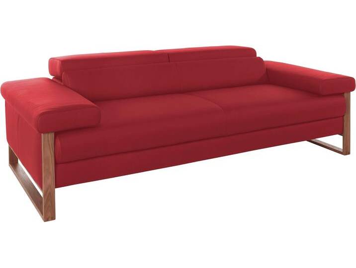 2,5-Sitzer Sofa, 230x106 cm, Longlife Xtra-Leder, Ruby Rot, Modern, W.SCHILLIG von Willi-Schillig