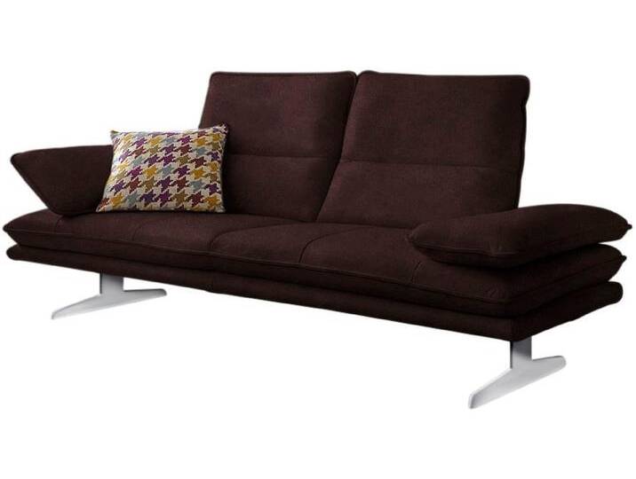 2-Sitzer W.SCHILLIG broadway, Designsofa mit tollem Sitzkomfort , braun (mocca z69), B:216cm H:94cm T:96cm, Longlife Xtra-Leder Z69: Das feinnarbige, gedeckte Softleder Z69 besticht durch seine außergewöhnliche Weichheit im trendigen »Vintage-Look«, Hautstärke 0, 9 - 1, 1 mm, Sofas, Sitztiefenverstellung, Kopfteil- & Seitenteilverstellung, Breite 216cm von Willi-Schillig