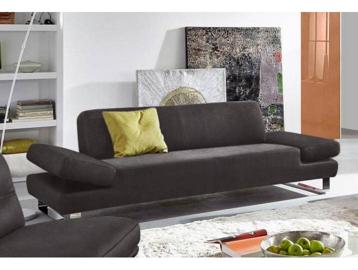 2-Sitzer W.SCHILLIG taboo , braun (mocca s37), B:202cm H:76cm T:101cm, Flachgewebe S22 (100% Polyester);Stoff S37 (100% Polyester): Luxus-Microfaser in Lederoptik;Longlife Xtra-Leder Z59: Glattleder mit modischer Prägung. Hautstärke 0, 9 - 1, 1 mm;Longlife Xtra-Leder Z69: Das feinnarbige, gedeckte Softleder Z69 besticht durch seine außergewöhnliche Weichheit im trendigen »Vintage-Look«, Hautstärke 0, 9 - 1, 1 mm, Sofas, mit Übertiefe, inklusive Armlehnenverstellung von Willi-Schillig