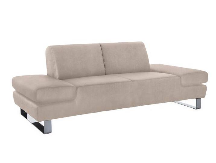 2-Sitzer W.SCHILLIG taboo Designsofa mit hohem Sitzkomfort , beige (sahara s37), B:202cm H:76cm T:91cm, Flachgewebe S22 (100% Polyester), Stoff S37 (100% Polyester): Luxus-Microfaser in Lederoptik, Longlife Xtra-Leder Z59: Glattleder mit modischer Prägung. Hautstärke 0, 9 - 1, 1 mm, Longlife Xtra-Leder Z69: Das feinnarbige, gedeckte Softleder Z69 besticht durch seine außergewöhnliche Weichheit im trendigen u00bbVintage-Looku00ab, Hautstärke 0, 9 - 1, 1 mm, Sofas, mit Normaltiefe, inklusive Armlehnenverstellung von Willi-Schillig