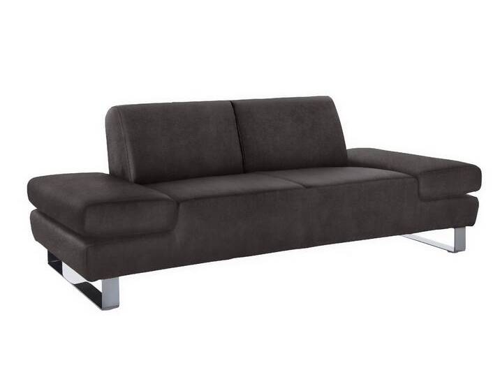 2-Sitzer W.SCHILLIG taboo Designsofa mit hohem Sitzkomfort , braun (mocca s37), B:202cm H:76cm T:91cm, Flachgewebe S22 (100% Polyester), Stoff S37 (100% Polyester): Luxus-Microfaser in Lederoptik, Longlife Xtra-Leder Z59: Glattleder mit modischer Prägung. Hautstärke 0, 9 - 1, 1 mm, Longlife Xtra-Leder Z69: Das feinnarbige, gedeckte Softleder Z69 besticht durch seine außergewöhnliche Weichheit im trendigen u00bbVintage-Looku00ab, Hautstärke 0, 9 - 1, 1 mm, Sofas, mit Normaltiefe, inklusive Armlehnenverstellung von Willi-Schillig
