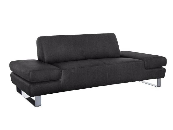 2-Sitzer W.SCHILLIG taboo Designsofa mit hohem Sitzkomfort , grau (anthrazit s22), B:202cm H:76cm T:91cm, Flachgewebe S22 (100% Polyester), Stoff S37 (100% Polyester): Luxus-Microfaser in Lederoptik, Longlife Xtra-Leder Z59: Glattleder mit modischer Prägung. Hautstärke 0, 9 - 1, 1 mm, Longlife Xtra-Leder Z69: Das feinnarbige, gedeckte Softleder Z69 besticht durch seine außergewöhnliche Weichheit im trendigen u00bbVintage-Looku00ab, Hautstärke 0, 9 - 1, 1 mm, Sofas, mit Normaltiefe, inklusive Armlehnenverstellung von Willi-Schillig