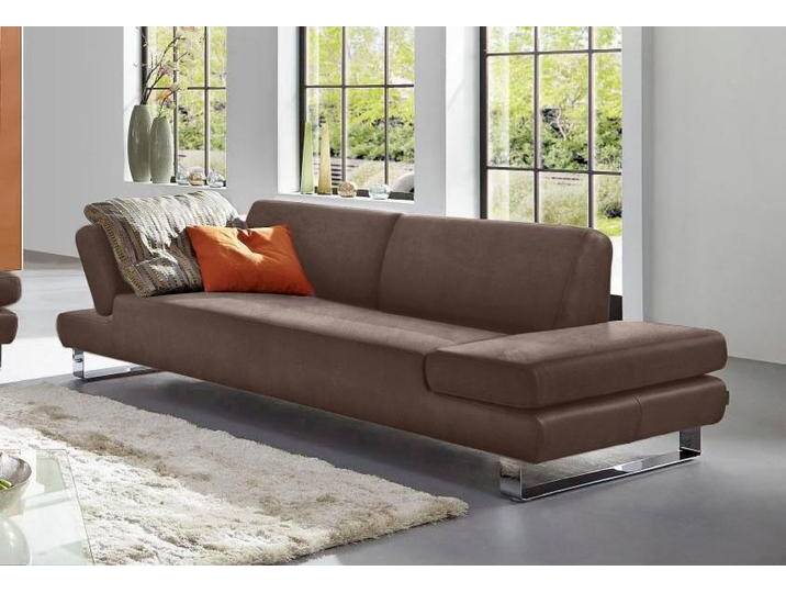 3-Sitzer W.SCHILLIG taboo Designsofa mit hohem Sitzkomfort , braun (chocolate s37), B:232cm H:76cm T:101cm, Flachgewebe S22 (100% Polyester);Stoff S37 (100% Polyester): Luxus-Microfaser in Lederoptik;Longlife Xtra-Leder Z59: Glattleder mit modischer Prägung. Hautstärke 0, 9 - 1, 1 mm;Longlife Xtra-Leder Z69: Das feinnarbige, gedeckte Softleder Z69 besticht durch seine außergewöhnliche Weichheit im trendigen »Vintage-Look«, Hautstärke 0, 9 - 1, 1 mm, Sofas, mit Übertiefe, inklusive Armlehnenverstellung von Willi-Schillig