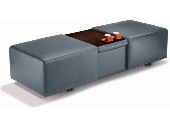 Hocker W.SCHILLIG taboo , blau (blau z69), B:130cm H:41cm T:64cm, Flachgewebe S22 (100% Polyester), Stoff S37 (100% Polyester): Luxus-Microfaser in Lederoptik, Longlife Xtra-Leder Z59: Glattleder mit modischer Prägung. Hautstärke 0, 9 - 1, 1 mm, Longlife Xtra-Leder Z69: Das feinnarbige, gedeckte Softleder Z69 besticht durch seine außergewöhnliche Weichheit im trendigen u00bbVintage-Looku00ab, Hautstärke 0, 9 - 1, 1 mm, Hocker, ausziehbar, inklusive Zwischenablage von Willi-Schillig