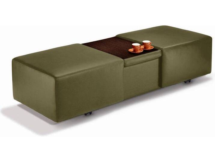 Hocker W.SCHILLIG taboo , grün (camouflage z69), B:130cm H:41cm T:64cm, Flachgewebe S22 (100% Polyester), Stoff S37 (100% Polyester): Luxus-Microfaser in Lederoptik, Longlife Xtra-Leder Z59: Glattleder mit modischer Prägung. Hautstärke 0, 9 - 1, 1 mm, Longlife Xtra-Leder Z69: Das feinnarbige, gedeckte Softleder Z69 besticht durch seine außergewöhnliche Weichheit im trendigen u00bbVintage-Looku00ab, Hautstärke 0, 9 - 1, 1 mm, Hocker, ausziehbar, inklusive Zwischenablage von Willi-Schillig