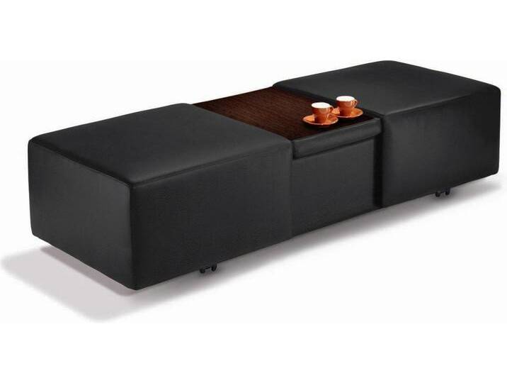 Hocker W.SCHILLIG taboo , schwarz (schwarz z59), B:130cm H:41cm T:64cm, Flachgewebe S22 (100% Polyester), Stoff S37 (100% Polyester): Luxus-Microfaser in Lederoptik, Longlife Xtra-Leder Z59: Glattleder mit modischer Prägung. Hautstärke 0, 9 - 1, 1 mm, Longlife Xtra-Leder Z69: Das feinnarbige, gedeckte Softleder Z69 besticht durch seine außergewöhnliche Weichheit im trendigen u00bbVintage-Looku00ab, Hautstärke 0, 9 - 1, 1 mm, Hocker, ausziehbar, inklusive Zwischenablage von Willi-Schillig