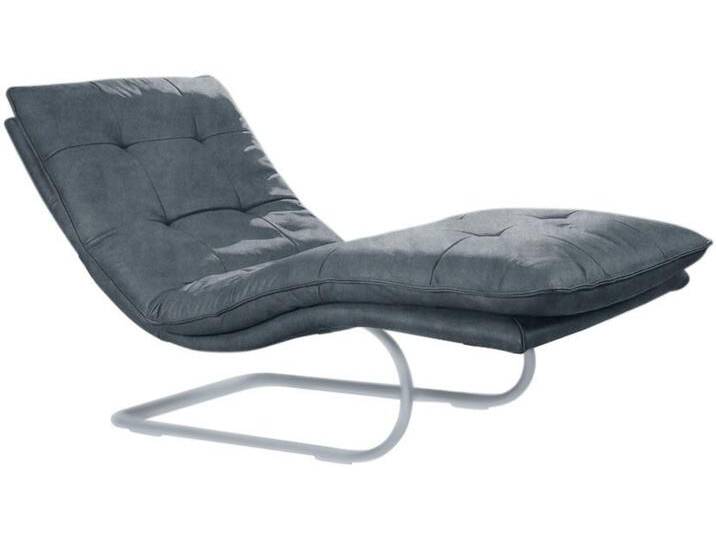 Relaxliege W.SCHILLIG daily dreams , blau (blau z69), B:75cm H:91cm T:170cm, Longlife Xtra-Leder Z69: Das feinnarbige, gedeckte Softleder Z69 besticht durch seine außergewöhnliche Weichheit im trendigen u00bbVintage-Looku00ab, Hautstärke 0, 9 - 1, 1 mm, Sofas, in Waffelkissen-Optik, wahlweise mit Motor, silber matt, in 2 Breiten von Willi-Schillig