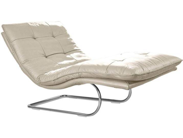Relaxliege W.SCHILLIG daily dreams , grau (eisgrau z59), B:95cm H:91cm T:170cm, Longlife Xtra-Leder Z59: Glattleder mit modischer Prägung. Hautstärke 0, 9 - 1, 1 mm, Sofas, in Waffelkissen-Optik, wahlweise mit Motor, Freischwingergestell von Willi-Schillig