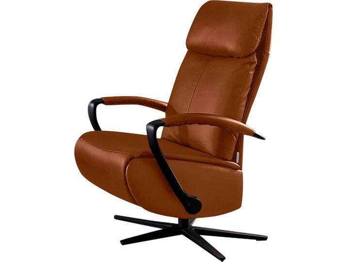 Relaxsessel W.SCHILLIG rumbaa , braun (cognac z69), B:73cm H:115cm T:84cm, Longlife Xtra-Leder Z69: Das feinnarbige, gedeckte Softleder Z69 besticht durch seine außergewöhnliche Weichheit im trendigen »Vintage-Look«, Hautstärke 0, 9 - 1, 1 mm, Sessel, wahlweise mit Doppelmotor, in Größen S, M & L, mit 5-Sternfuß von Willi-Schillig