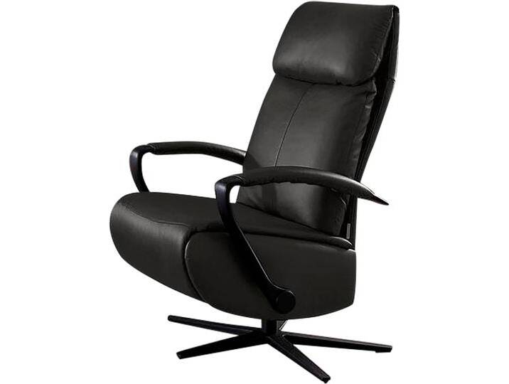 Relaxsessel W.SCHILLIG rumbaa , grau (anthrazit z69), B:68cm H:111cm T:82cm, Longlife Xtra-Leder Z69: Das feinnarbige, gedeckte Softleder Z69 besticht durch seine außergewöhnliche Weichheit im trendigen u00bbVintage-Looku00ab, Hautstärke 0, 9 - 1, 1 mm, Sessel, wahlweise mit Doppelmotor, in Größen S, M & L, mit 5-Sternfuß von Willi-Schillig