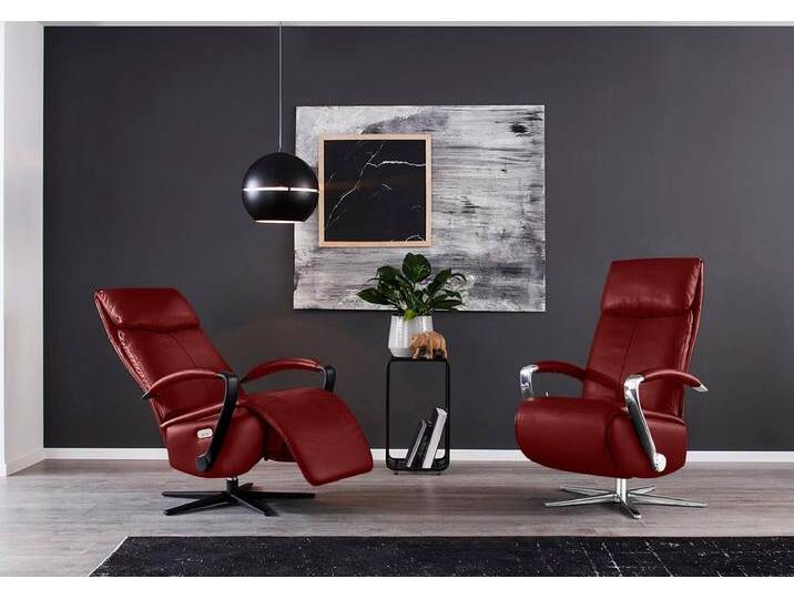 Relaxsessel W.SCHILLIG rumbaa , rot (ruby rot z59), B:68cm H:113cm T:83cm, Longlife Xtra-Leder Z59: Glattleder mit modischer Prägung. Hautstärke 0, 9 - 1, 1 mm, Sessel, wahlweise mit Doppelmotor, in Größen S, M & L, mit 5-Sternfuß von Willi-Schillig