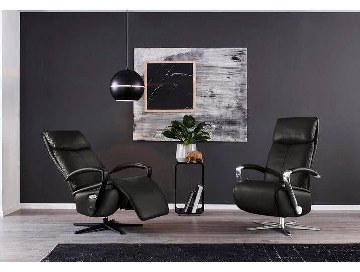 Relaxsessel W.SCHILLIG rumbaa , schwarz (schwarz z59), B:68cm H:111cm T:82cm, Longlife Xtra-Leder Z59: Glattleder mit modischer Prägung. Hautstärke 0, 9 - 1, 1 mm, Sessel, wahlweise mit Doppelmotor, in Größen S, M & L, mit 5-Sternfuß, Topseller von Willi-Schillig