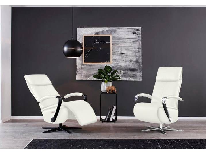 Relaxsessel W.SCHILLIG rumbaa , weiß (weiß z59), B:68cm H:111cm T:82cm, Longlife Xtra-Leder Z59: Glattleder mit modischer Prägung. Hautstärke 0, 9 - 1, 1 mm, Sessel, wahlweise mit Doppelmotor, in Größen S, M & L, mit 5-Sternfuß von Willi-Schillig