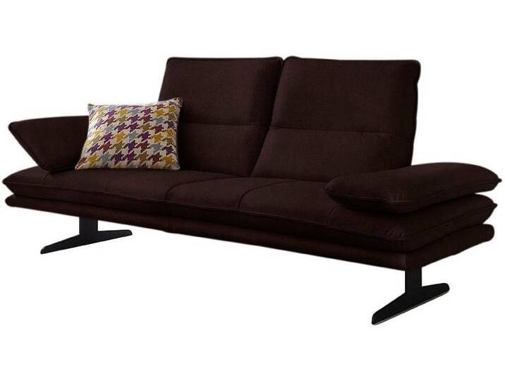 W.SCHILLIG 2,5-Sitzer broadway, Designsofa mit tollem Sitzkomfort, Sitztiefenverstellung, Kopfteil- & Seitenteilverstellung, Breite 216cm, braun von Willi-Schillig