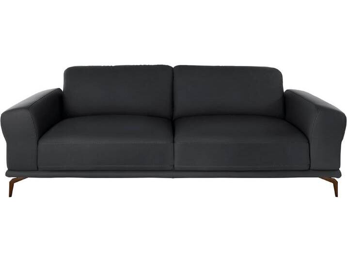 W.SCHILLIG 2,5-Sitzer montanaa, mit Metallfüßen in Bronze pulverbeschichtet, Breite 232 cm, schwarz, schwarz Z59 von Willi-Schillig