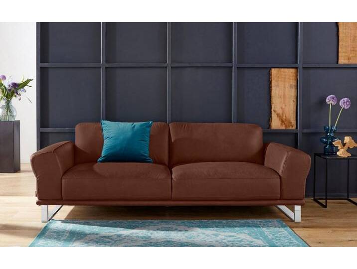 W.SCHILLIG 2,5-Sitzer montanaa, mit Metallkufen in Chrom glänzend, Breite 232 cm, braun, tobacco Z69 W.SCHILLIG 2,5-Sitzer montanaa, mit Metallkufen in Chrom glänzend, Breite 232 cm, braun, tobacco Z69 von Willi-Schillig