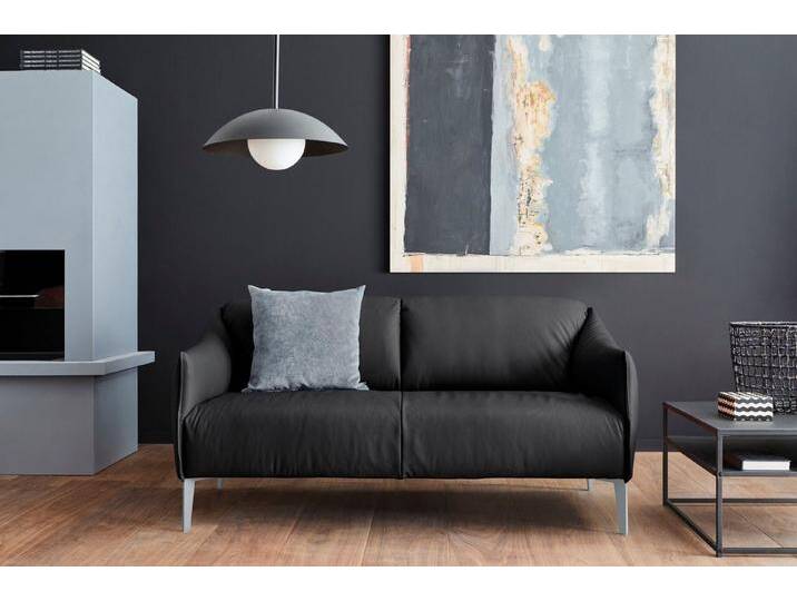 W.SCHILLIG 2,5-Sitzer sally, mit Metall-Winkelfüßen in Silber matt, Breite 174 cm, schwarz, schwarz Z59 von Willi-Schillig