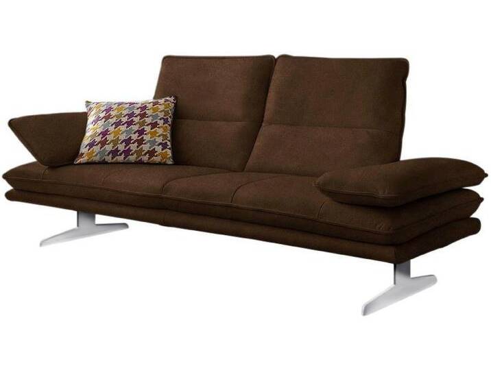 W.SCHILLIG 2-Sitzer broadway, Designsofa mit tollem Sitzkomfort, Sitztiefenverstellung, Kopfteil- & Seitenteilverstellung, Breite 216cm, braun von Willi-Schillig