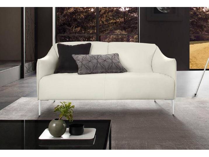 W.SCHILLIG 2-Sitzer sally, mit Metallfüßen in Chrom glänzend, Breite 154 cm, weiß, weiß Z59 von Willi-Schillig