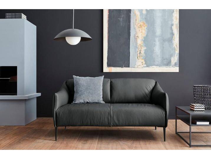 W.SCHILLIG 2-Sitzer sally, mit Metallfüßen in Schwarz pulverbeschichtet, Breite 154 cm, grau, graphit Z59 von Willi-Schillig