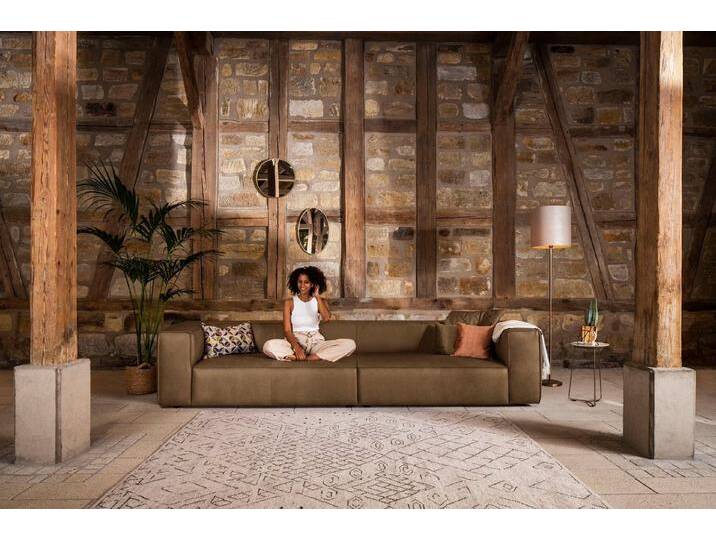 W.SCHILLIG 4-Sitzer around-the-block, mit eleganter Biese, mit Federkern, braun, fango Z69 von Willi-Schillig