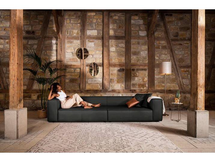 W.SCHILLIG 4-Sitzer around-the-block, mit eleganter Biese, mit Federkern, grau, graphit Z59 von Willi-Schillig