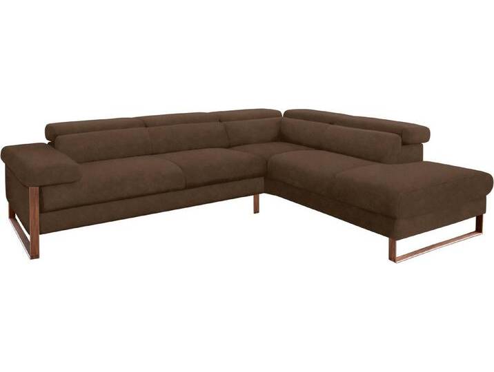 W.SCHILLIG Ecksofa finn, Designsofa mit tollem Sitzkomfort, bequem, L-Form, German Design Award 2016, Fußgestell Nussbaum natur, Breite 281 cm, braun W.SCHILLIG Ecksofa finn, Designsofa mit tollem Sitzkomfort, bequem, L-Form, German Design Award 2016, Fußgestell Nussbaum natur, Breite 281 cm, braun von Willi-Schillig