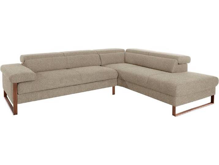 W.SCHILLIG Ecksofa finn, Designsofa mit tollem Sitzkomfort, bequem, L-Form, German Design Award 2016, Fußgestell Nussbaum natur, Breite 281 cm, braun W.SCHILLIG Ecksofa finn, Designsofa mit tollem Sitzkomfort, bequem, L-Form, German Design Award 2016, Fußgestell Nussbaum natur, Breite 281 cm, braun von Willi-Schillig