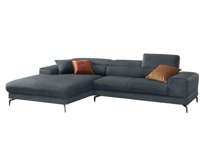 W.SCHILLIG Ecksofa piedroo, Designsofa mit tollem Sitzkomfort, elegant und bequem, L-Form, Kopfteilverstellung, Breite 303cm, blau von Willi-Schillig