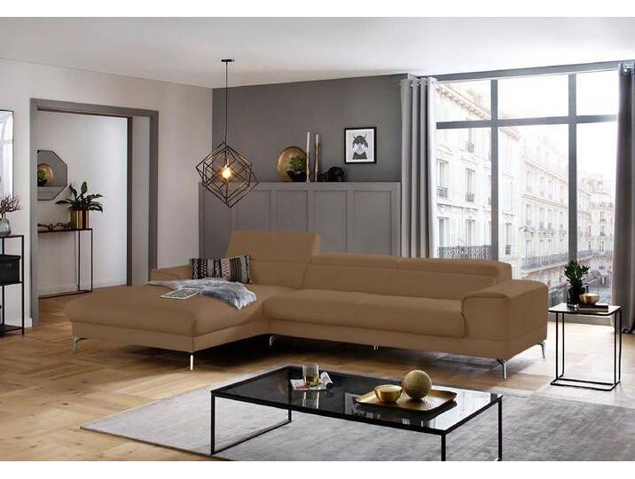 W.SCHILLIG Ecksofa piedroo, Designsofa mit tollem Sitzkomfort, elegant und bequem, L-Form, Kopfteilverstellung, Breite 343cm, braun W.SCHILLIG Ecksofa piedroo, Designsofa mit tollem Sitzkomfort, elegant und bequem, L-Form, Kopfteilverstellung, Breite 343cm, braun von Willi-Schillig