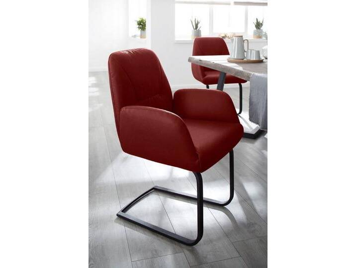 W.SCHILLIG Freischwinger ole, Gestell in Schwarz pulverbeschichtet, rot, ruby red Z59 von Willi-Schillig