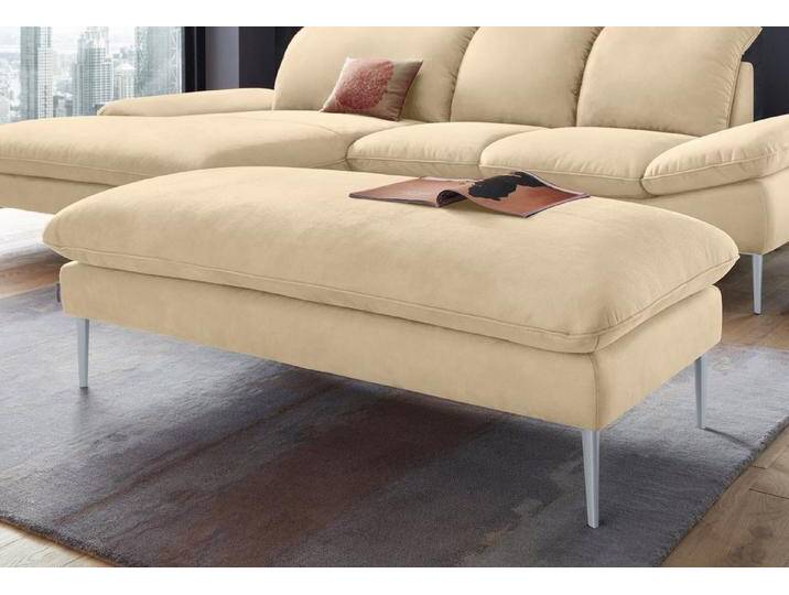 W.SCHILLIG Hocker enjoy&MORE, Füße silber matt, Breite 151 cm, beige, sahara S37 von Willi-Schillig