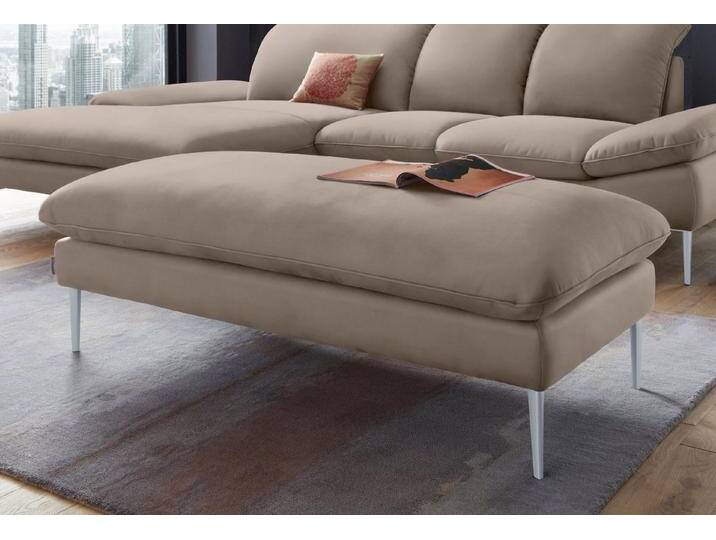 W.SCHILLIG Hocker enjoy&MORE, Füße silber matt, Breite 151 cm, braun, stone Z59 von Willi-Schillig