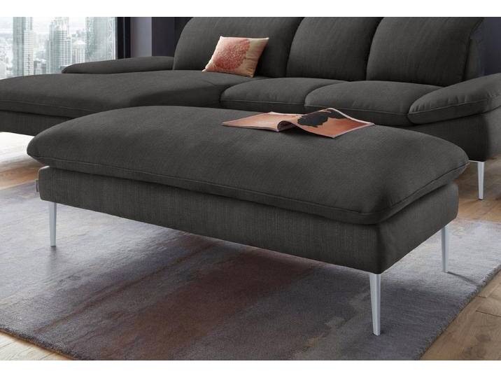 W.SCHILLIG Hocker enjoy&MORE, Füße silber matt, Breite 151 cm, grau, anthracite R66 von Willi-Schillig