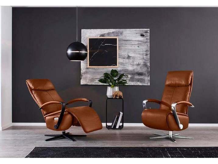 W.SCHILLIG Relaxsessel rumbaa, in Größen S, M & L, mit 5-Sternfuß, braun, mit Doppelmotor, cognac Z69 von Willi-Schillig