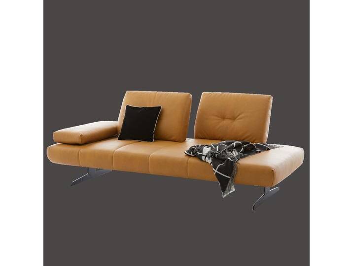 Willi Schillig Chester 16790 Recamiere modern mit Metallkufe bequem mit Federkernsitz Seitenteil links in Stoff und Echtleder gelb und weitere Farben von Willi-Schillig