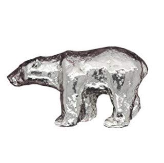 Eisbär-Figur, Eisbär, Miniatur, handgefertigt, aus feinem Zinn, von William Sturt von William Sturt Fine Pewter