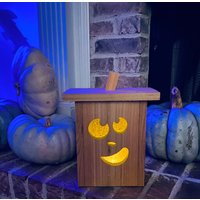 Holz Jack O' Laterne Halloween Mit Teelicht, Herbst Dekor von WilliamWoodworks375