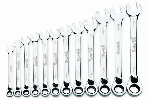 Williams MWS-12RC Ringmaulschlüssel-Set, metrisch, umkehrbar, 12-teilig von Williams