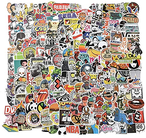 Willingood Aufkleber 200 Stück Wasserdicht Vinyl Stickers Graffiti Style Decals für Auto Motorräder Fahrrad Skateboard Snowboard Gepäck Laptop Aufkleber MacBook iPad und mehr von Willingood
