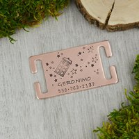 Hand Gestempelt Personalisierte Hundehalsband Slide Benutzerdefinierte Haustier-Id-Tag von WillisAndBella